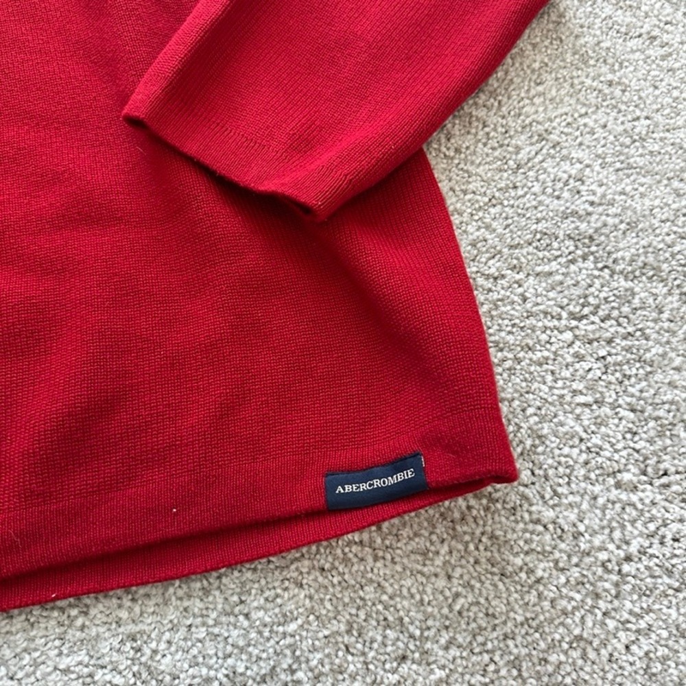 Vintage Abercrombie & Fitch Mens Sweater Size XL V Neck Stripe Y2K 90s‎ - Picture 4 of 7